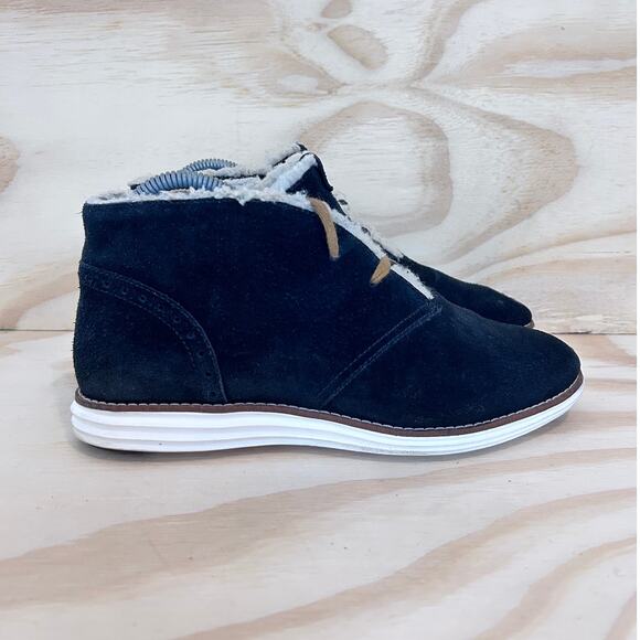 Cole Haan - Grand Os Fleece Lined - Chukka Boots - Black - Women's - 8B - W04129 - Picture 1 of 9